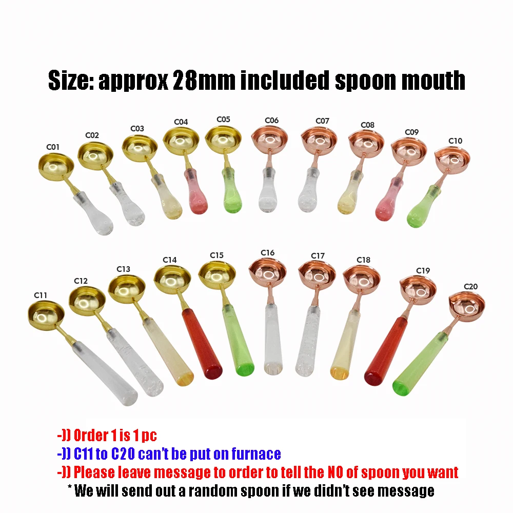 Diy 크리스탈 나무 손잡이 스탬프 씰링 왁스 인감 스푼 결혼식 봉투 멀티 컬러