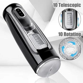 Automatic Telescopic Rotation Male Masturbator Sex Toy for Men Simulation Vagina Blowjob Pussy Masturbation Cup Adult Goods 3