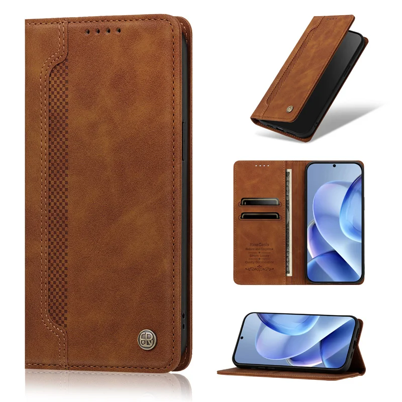 Luxury Business Magnetic Stand Wallet Phone Case Cover