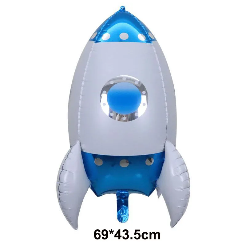 10 Palloncini 4D A Forma Di Razzo – Foglien In Alluminio Giganti 84 Cm, Decorazioni Per Feste A Tema Spazio