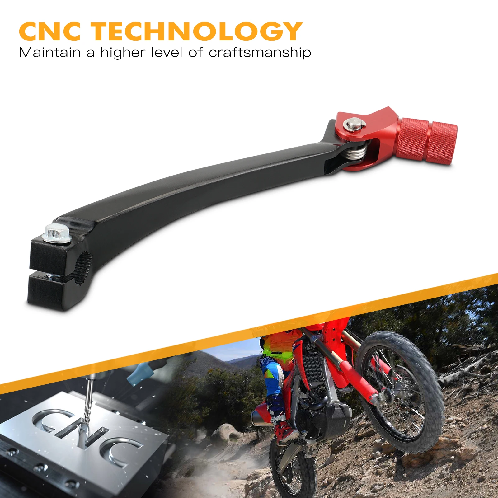 Geschmiedeter Schalthebel und verstellbarer Bremspedalhebel für Honda CRF450R CRF450RX 2017–2023, CRF250R 2018–2023, CRF250RX 2019–2023 – Detail 7