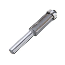1 pc 4 dentes 8mm shank flush trim padrão roteador bit extra longo rolamento ferramentas para trabalhar madeira fresagem shank roteador de madeira cortador ferramentas