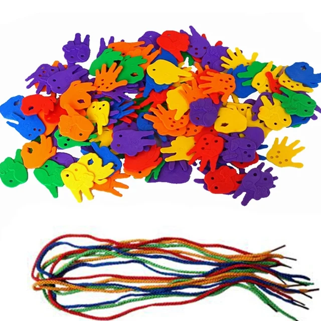 500g Bag Threading Toys For Toddler Montessori Educational Juguetes Para Niñas Manualidades Niños 3 4 5 6 Años игрушки для детей 1