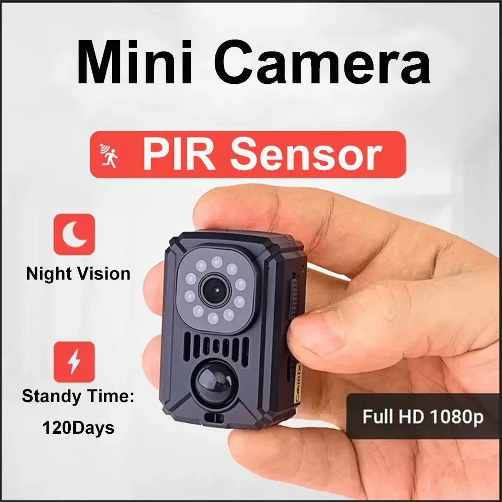 Mini Telecamera Segreta Full Hd 1080P Sicurezza Domestica Piccola Videocamera Visione Notturna Micro Cam Pir Motion Detection Videoregistratore Vocale
