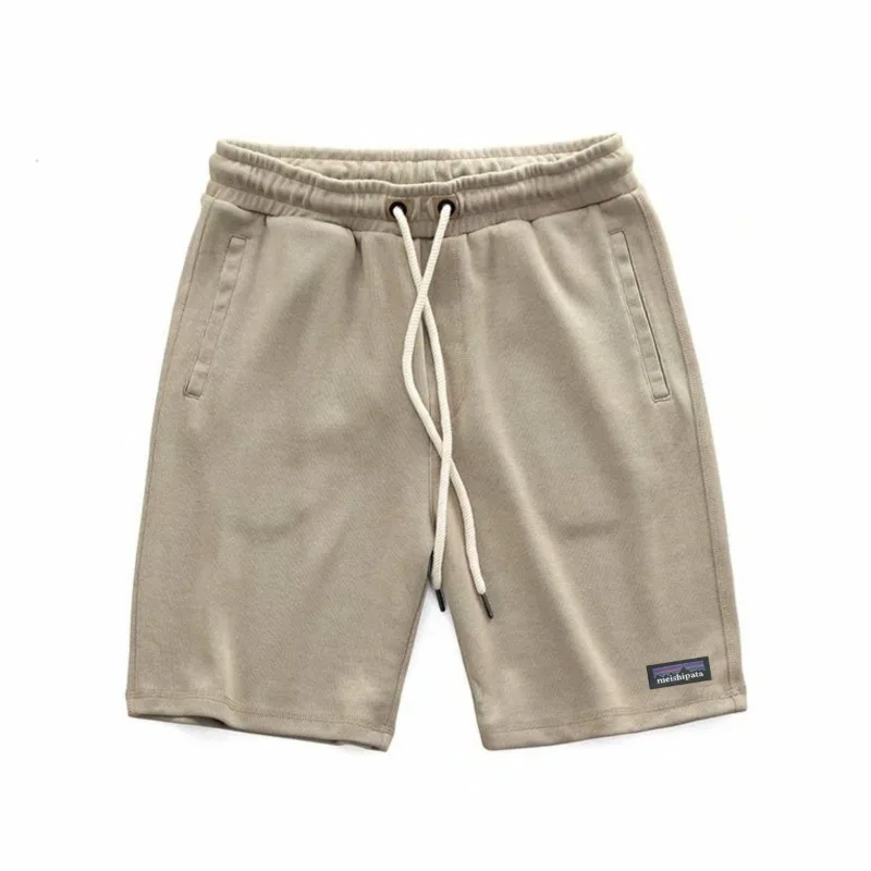 

Men's Japanese Retro Cotton Distressed Lazy Elastic Waist Sports Loose Casual Knitted Shorts