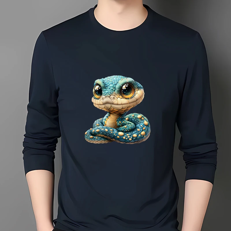 The color beautiful snake baby heat transfer stickers DTF children Applique for clothes washable made clothing patches