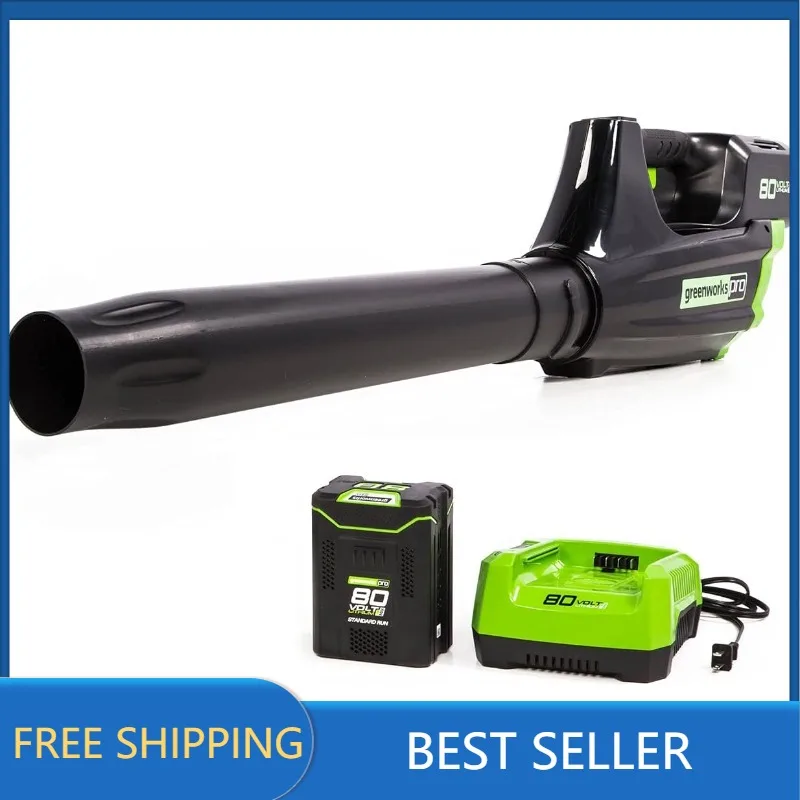 

Greenworks 80V (125 MPH / 500 CFM / 75+ Compatible Tools) Cordless Axial Leaf Blower, 2.0Ah Battery and Charger Included