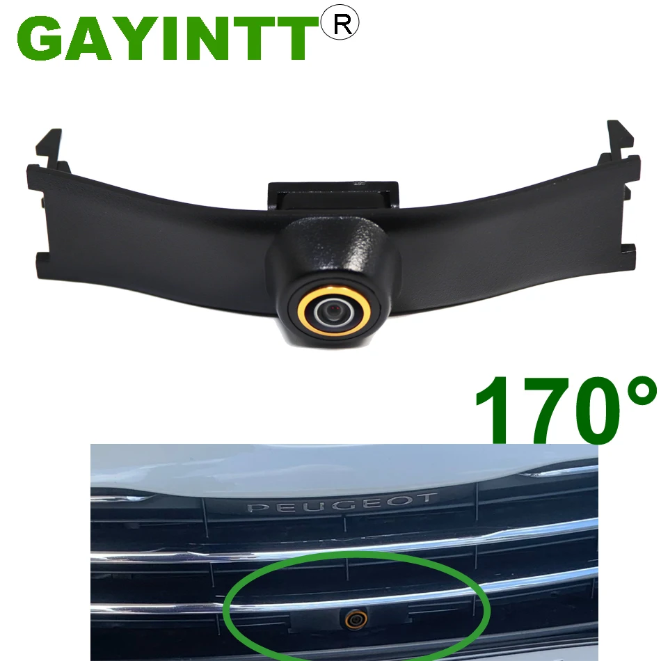 

GAYINTT 170 ° 720P фотокамера ночного видения для Peugeot 3008 2013 2014 2015 с логотипом и разрешением HD