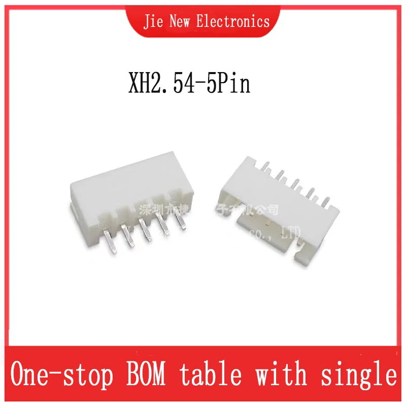 50Pcs  XH2.54 Connector 2.54mm Pin Header XH2.54-2P/3P/4P/5P/6P/7P/8P/9P/10P