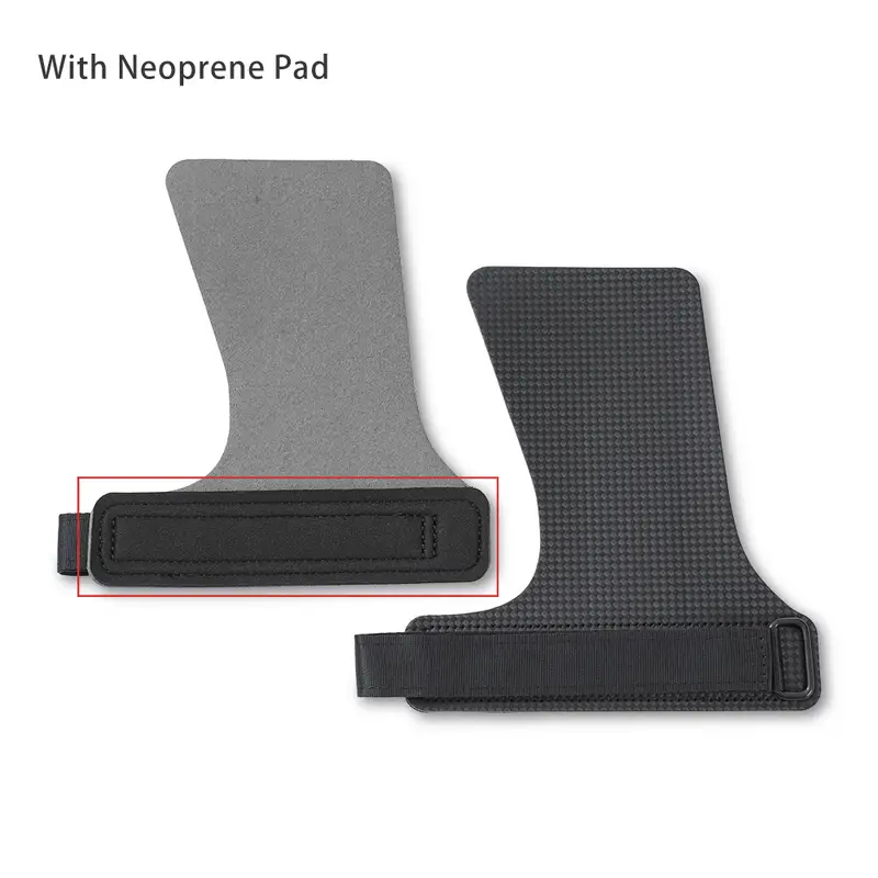 A Pair of Carbon No Finger Hole Hand Grips for Crossfit Pull Ups Cross Training Kettlebell Gymnastics Workout Palm Protector - Image 21
