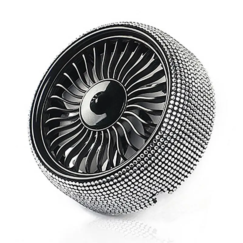 

Car Fan For Air Outlet Rhinestones USB Cooler For Car Air Outlet Multifunctional Decorative Quiet Car Interior Accessories