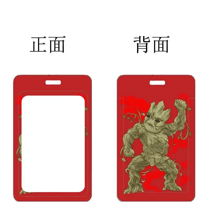 Marvel Baby Groot Card Holder Anime Movie Avengers Pattern Long Lanyard Bank Card Case Children Multifunctional Meal Card Cover