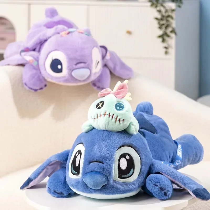 

45-53CM New Disney Lilo & Stitch Doll Cartoon Angel Plush Toy Cute Anime Soft Stuffed Kawaii Companion Children's Birthday Gift