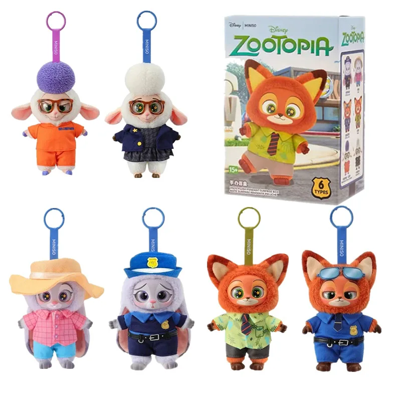 Original Disney MINISO Zootopia Vinyl Plush Doll Blind Box