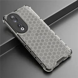 Shockproof Honeycomb Hard PC Protective Bumper Case, 6.7 Inch - Honor 90 5G (Black)