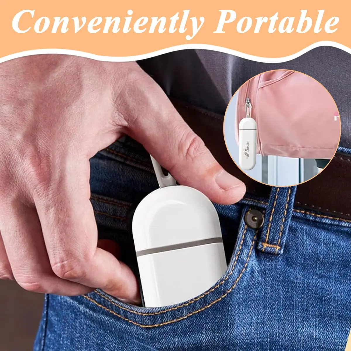 Mini Daily Pill Neat And Tidy Pill Management Travel Pill Box Tiny Box Easy to Carry Waterproof Protection 3 Times a Day