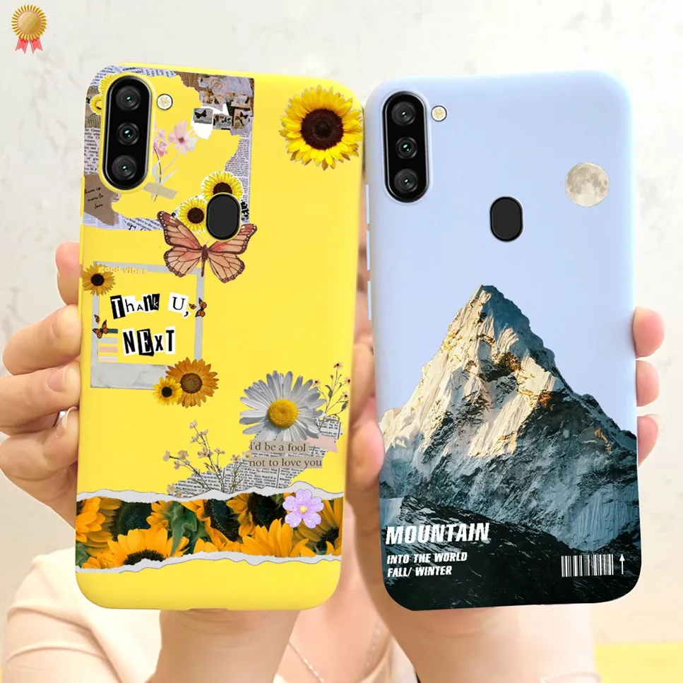 Case For Samsung Galaxy A11 M11 Candy Solid Color Shockproof