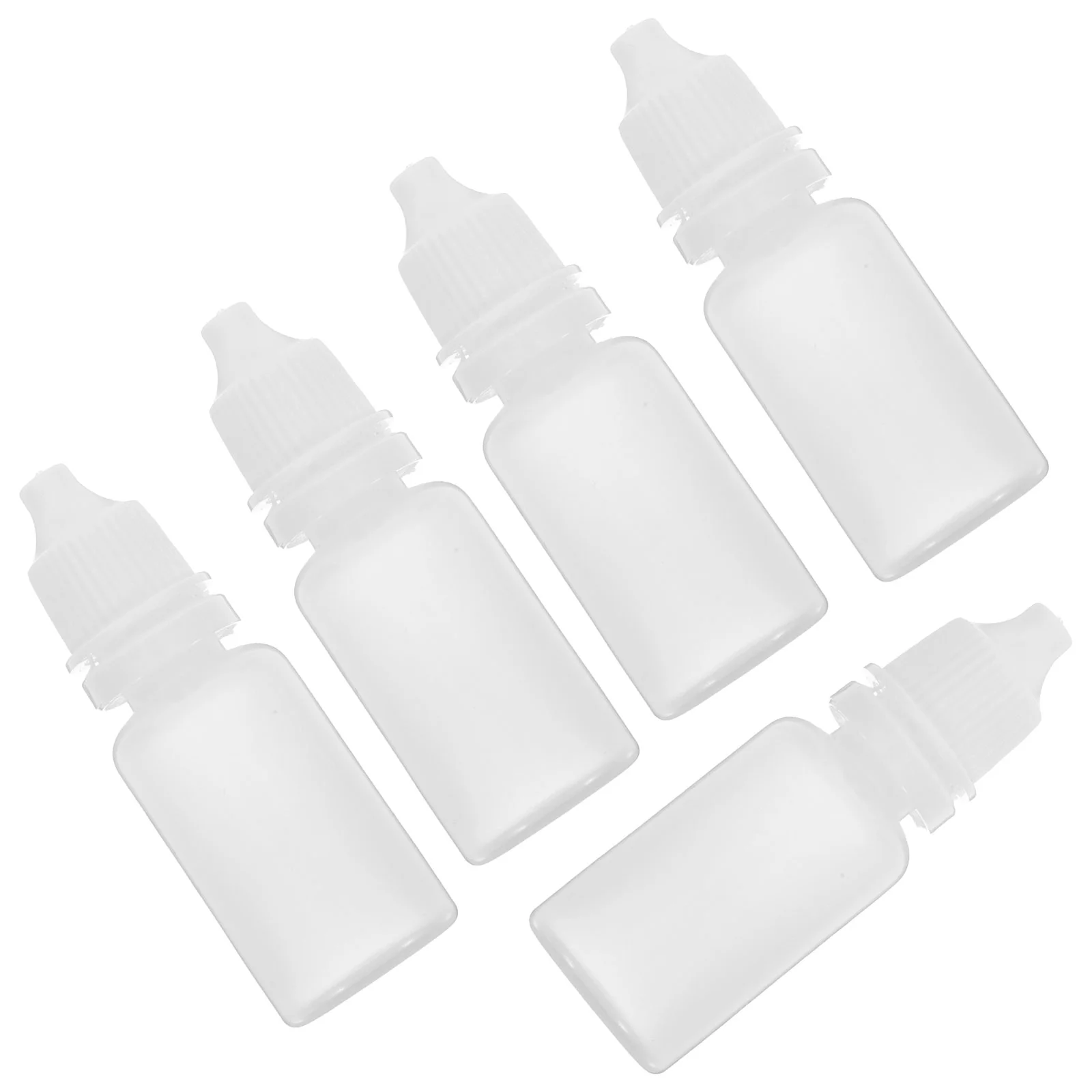 

5Pcs Glass Bottle 10ml Empty Plastic Squeezable Dropper Bottles Eye Liquid Dropper Dropping Bottles