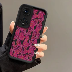 Silicone Matte Phone Case with Fashion Bow Knot Pattern - Soft s Cover for Huawei nova 7 SE (Black - SY841)