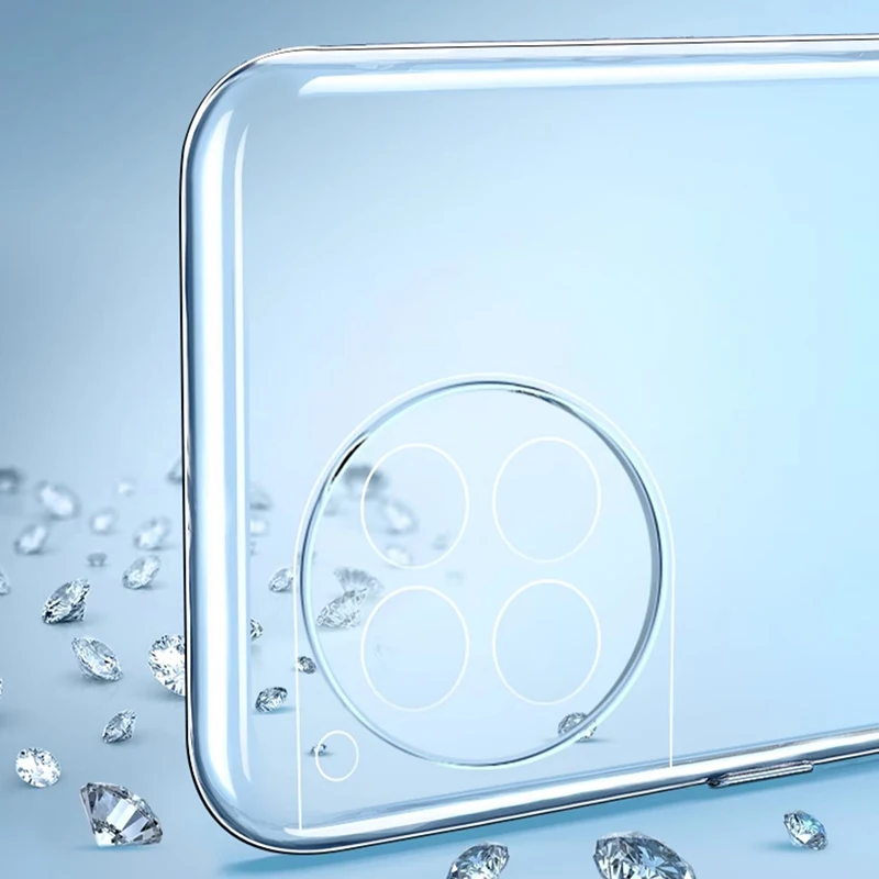 Luxury Crystal Clear Silicone Phone Case - Soft, Slim, and Elegant Protective Back Cover