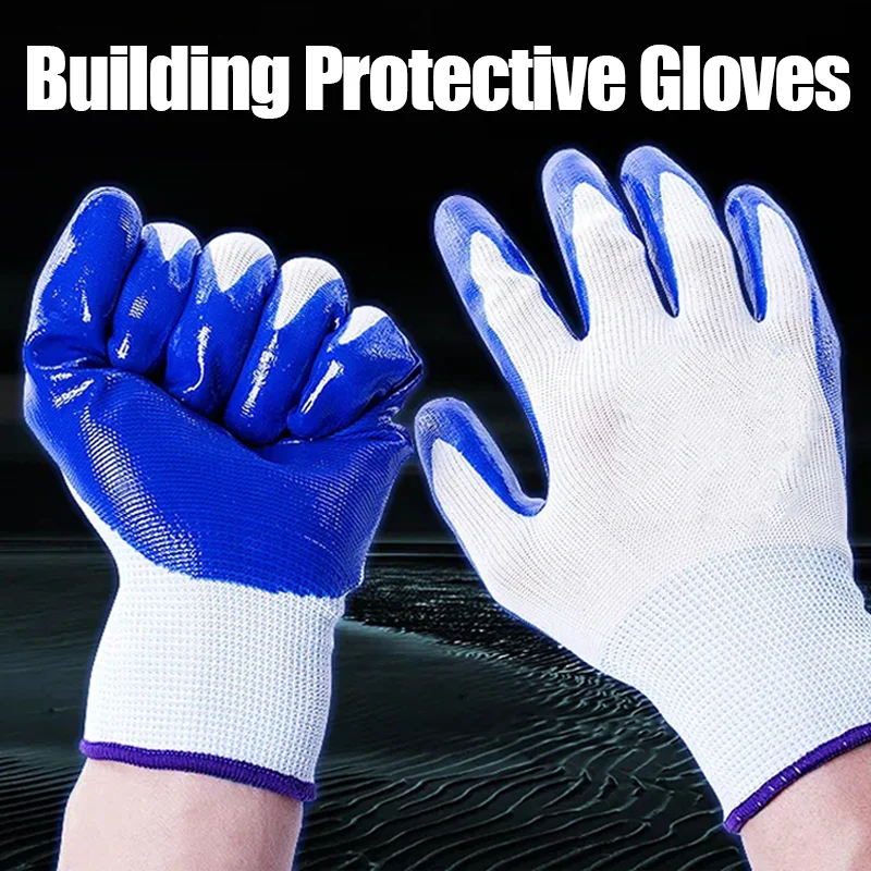 

Nylon Durable Garden Work Gloves For Men Women Adult Antiskid Plastic Point Working Fishing Driving Protective Mittens Gloves