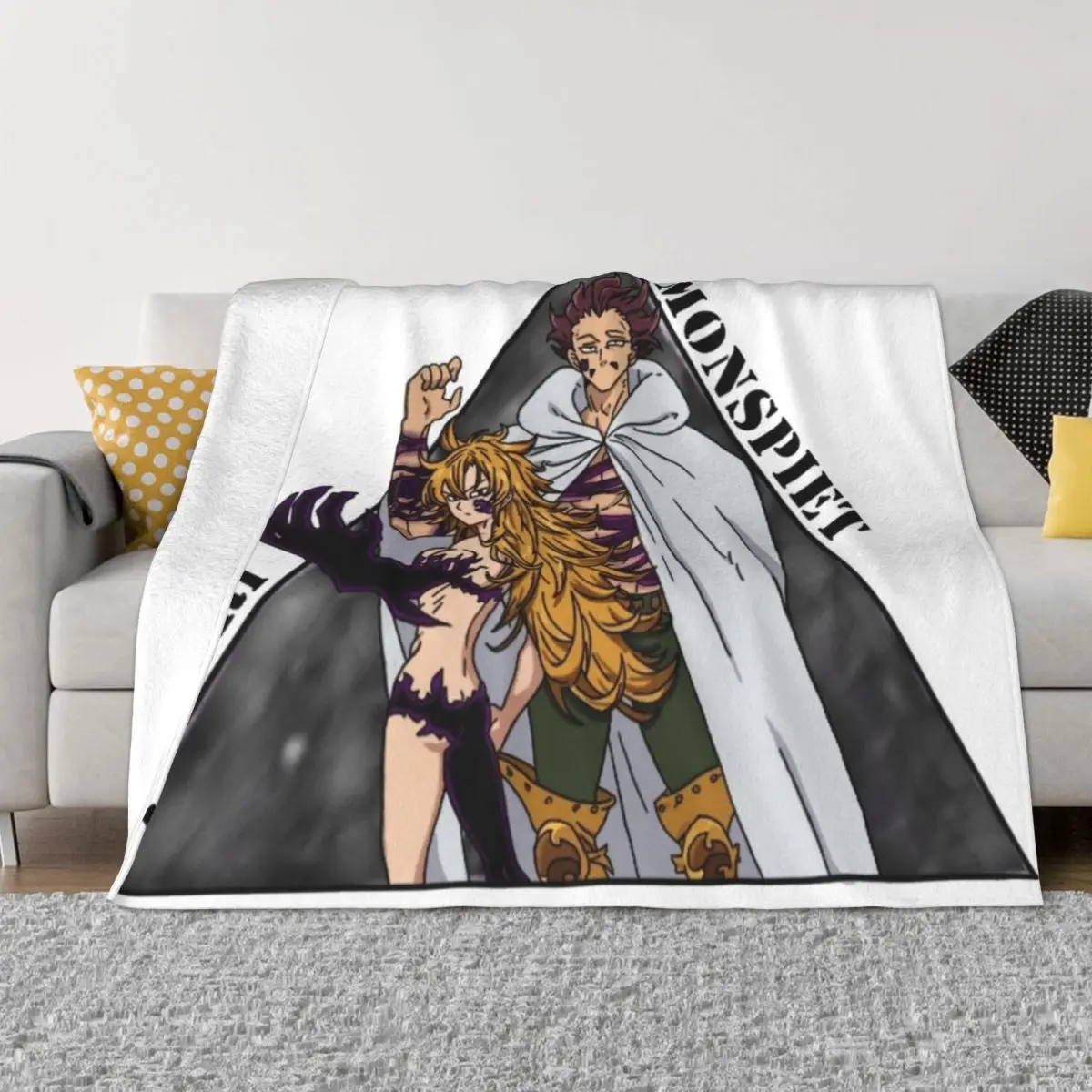 

Derieri and Monspiet - Nanatsu No Taizai Throw Blanket Camping Blanket Summer Blanket Comforter Blanket Blanket Sofa