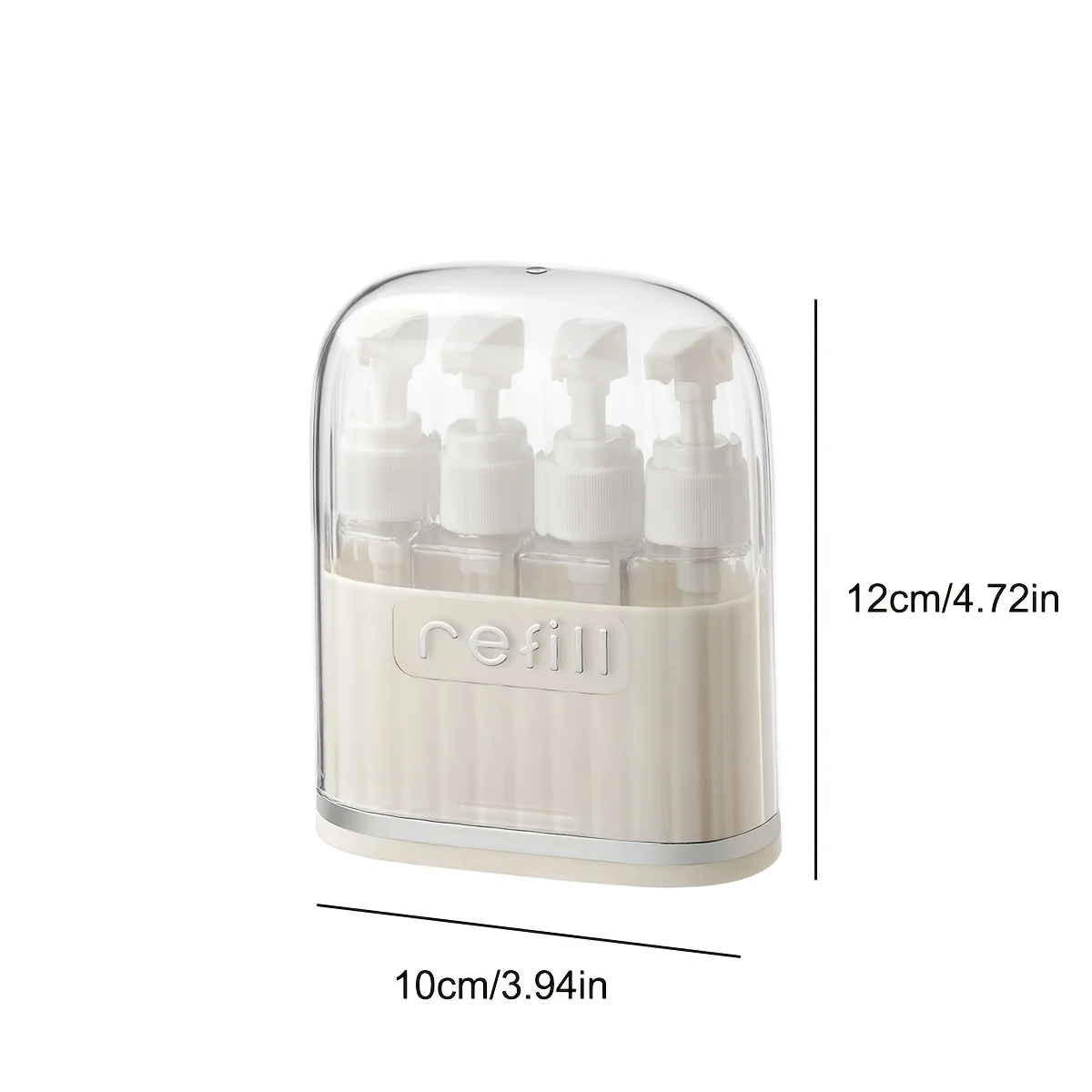 Travel-Friendly Refillable Toiletry Bottles – 4-Pack Set, Labeled & Portable for Easy Packing and Gifting