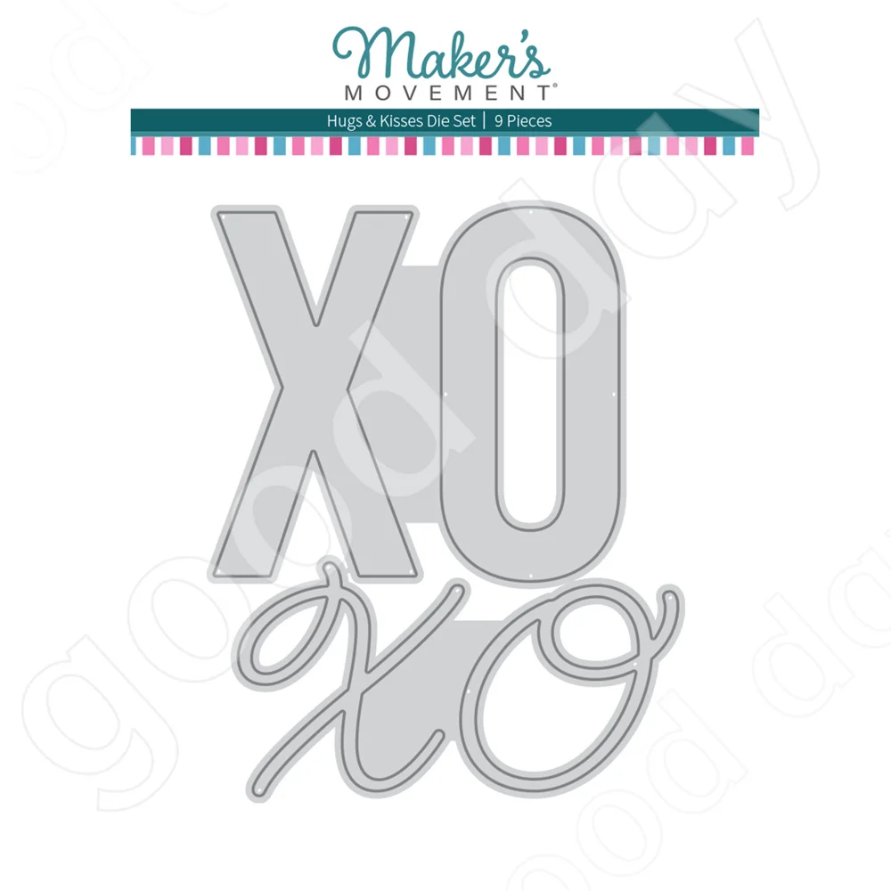 

2023 New Arrival Hugs & Kisses Metal Cutting Dies Scrapbook Diary Decoration Embossing Template Diy Greeting Card Handmade