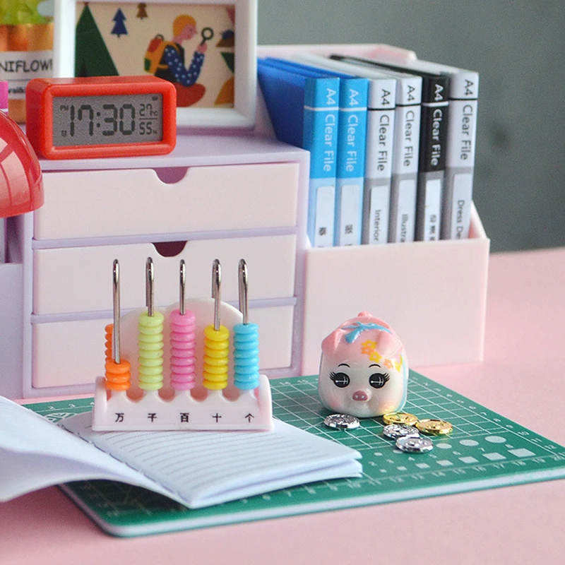 1:12 Dollhouse Miniature Piggy Bank Saving Pot Set Dollhouse Furniture Decoration Accessories Micro Scene Construction Props 3