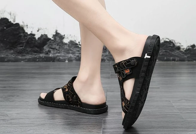 Men's Soft Open Toe Platform Sandals For Beach_voghion.com