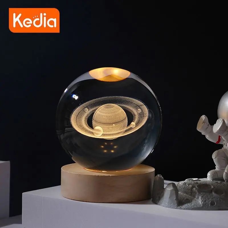 

Glowing Planetary Galaxy Night Light 3d Ramadan Decoration Night Lamp Luminous Unique Crystal Lamp Room Decor Bedside Lights