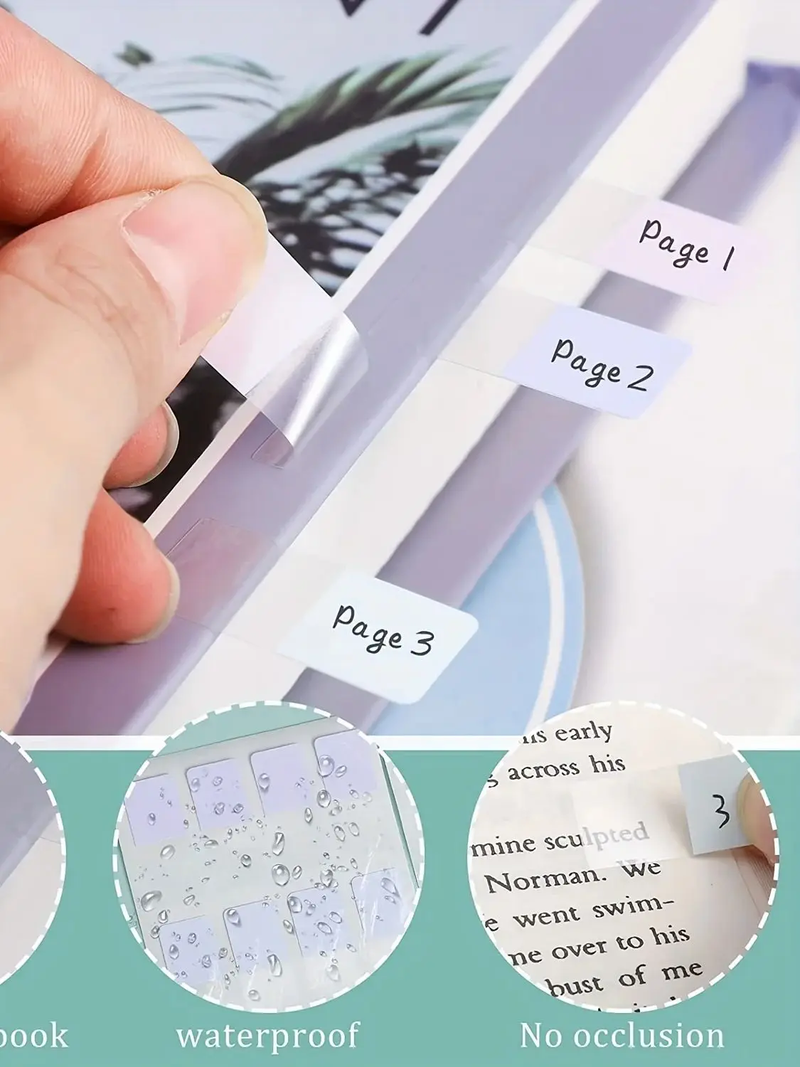 420 Stück klebrige Index-Tabs, Datei-Flaggen, Datei-Index-Tabs, beschreibbare Seitenmarkierungen zum Beschriften, Organisieren von Dokumenten, Dateiordnern, Büchern – Detail 4