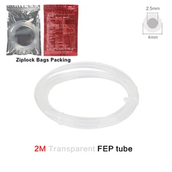 Enhanced 3D Printer Teflon Tube for Bowden Extruder Filament 1.75mm (Transparent 2M)
