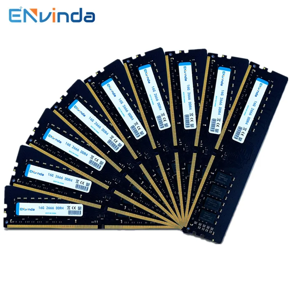 ENVINDA DDR4 PC RAM 4GB 8GB 16GB 32GB 2400 2666 3200 DIMM Desktp