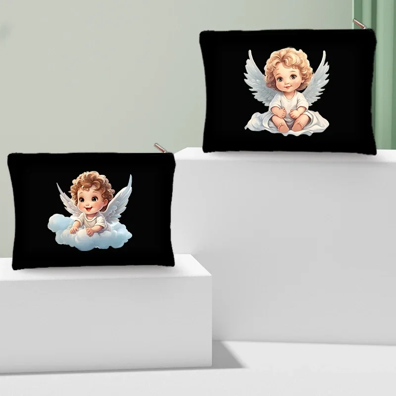 

Kawaii Angel Baby клатч на молнии, детский органайзер для унитаза, детская дорожная сумка для макияжа, кошелек, подарки на день рождения для быстрого хранения