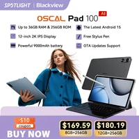 [World Premiere] Blackview OSCAL PAD 100 Tablet PC 12” 2K FHD+ Display Unisoc T615 12+12GB RAM 256GB ROM 9000mAh Android 15 4G