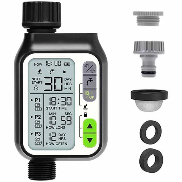 BOFO Automatic IRRIG System Garden Water Timer With Rain Sensor 3 Timing Programs Waterproof Irrigation Controller 6