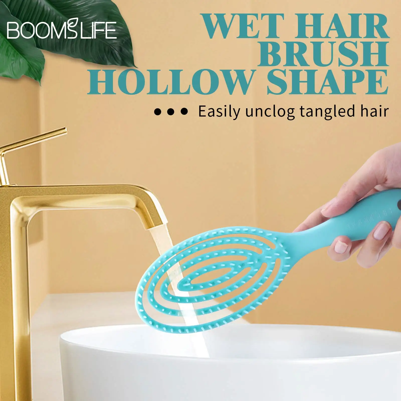 Massage Hair Comb Salon Wet Hair Brush Women Hairdressing Styling Hair Tools Anti Detangling HairBrush Wet Dry Dual Purpose Comb 3