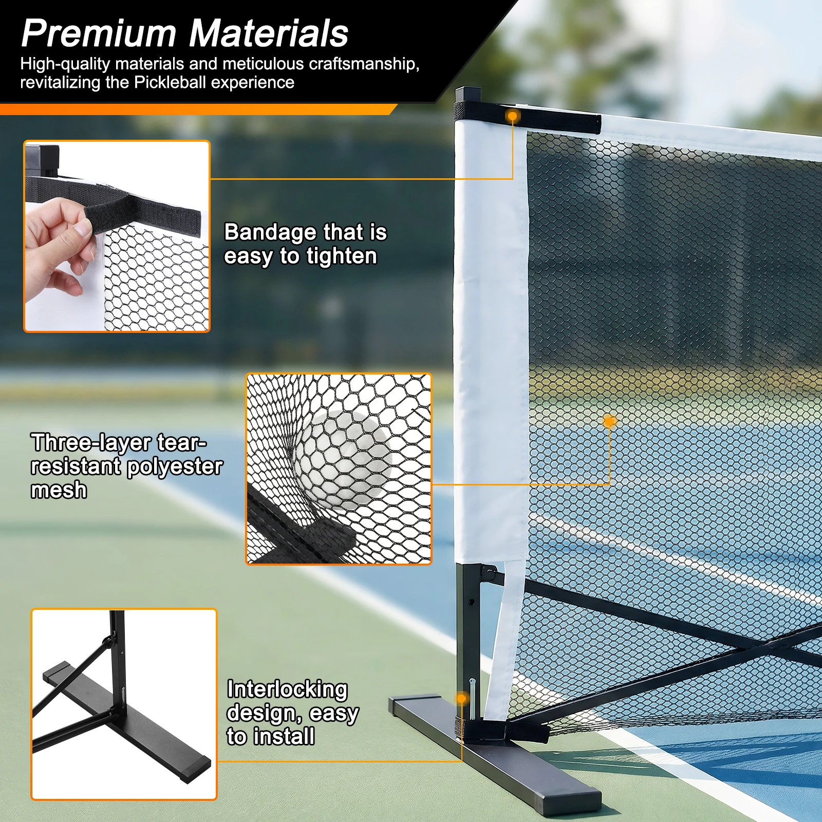 22FT Portable Pickleball Net Stand 2