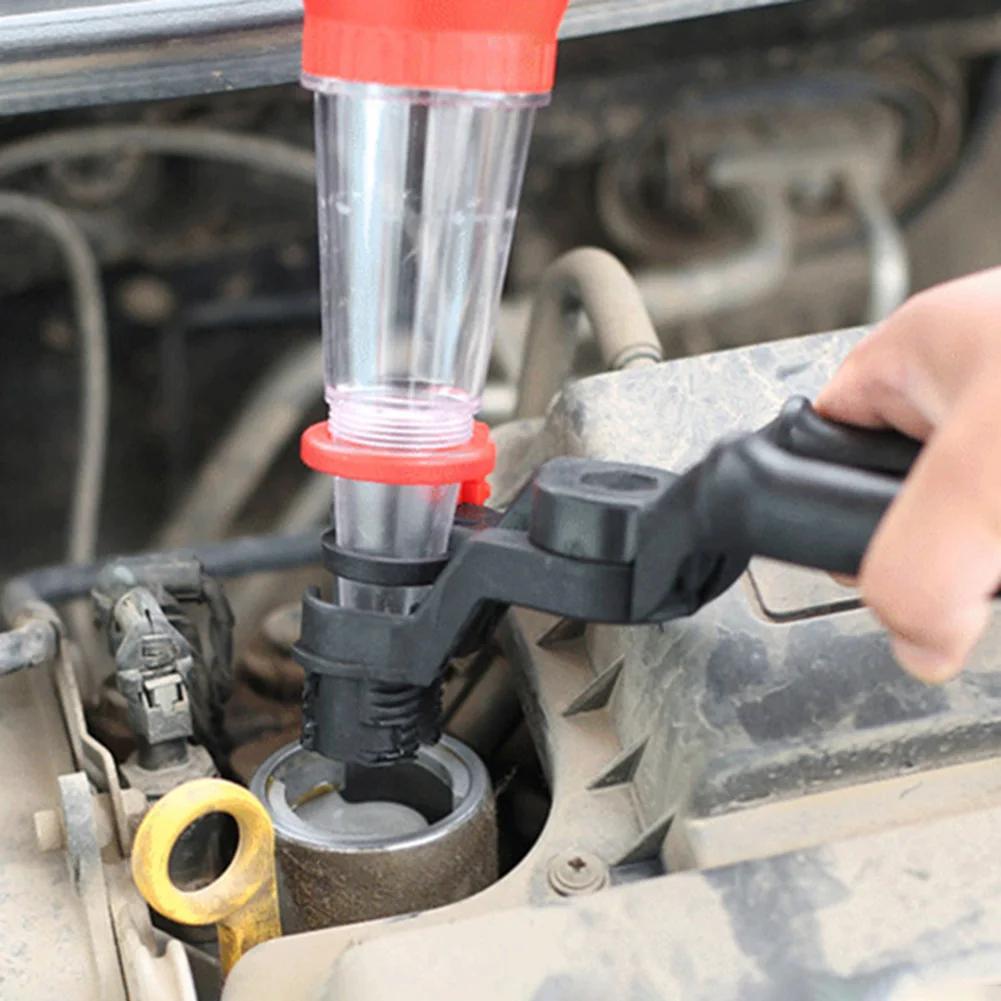 Engine Oil Filling Set Universal Oil Funnel with Adjustable Width
