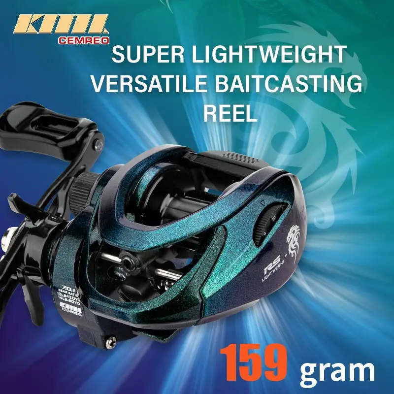 Moulinet CEMREO baitcasting 7kg drag - Système frein magnétique pour pêche truite, brochet, carpe