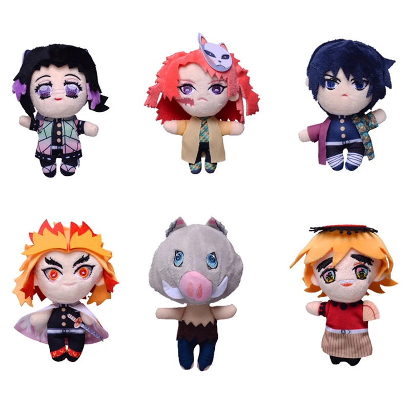 

15CM Demon Slayer Plush Toy Doll Pendant Bag Ornament Kochou Shinobu Anime Stuffed Doll Toys Keychain Kids Birthday Gifts