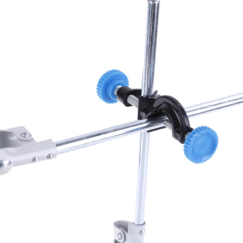 Lab Stands Double Top Wire Clamps Holder Metal Grip Supports Right Angle Clip