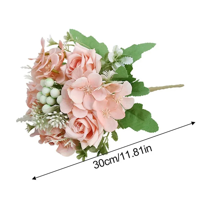 1pc Wedding Bouquet Bride Bridesmaid Holding Flowers Real Touch Silk Roses Bouquet Wedding Accessories Home Decor