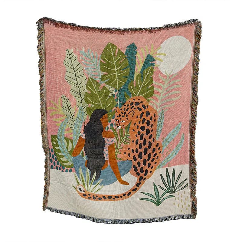 Women Leopard Throw Blanket Image 1