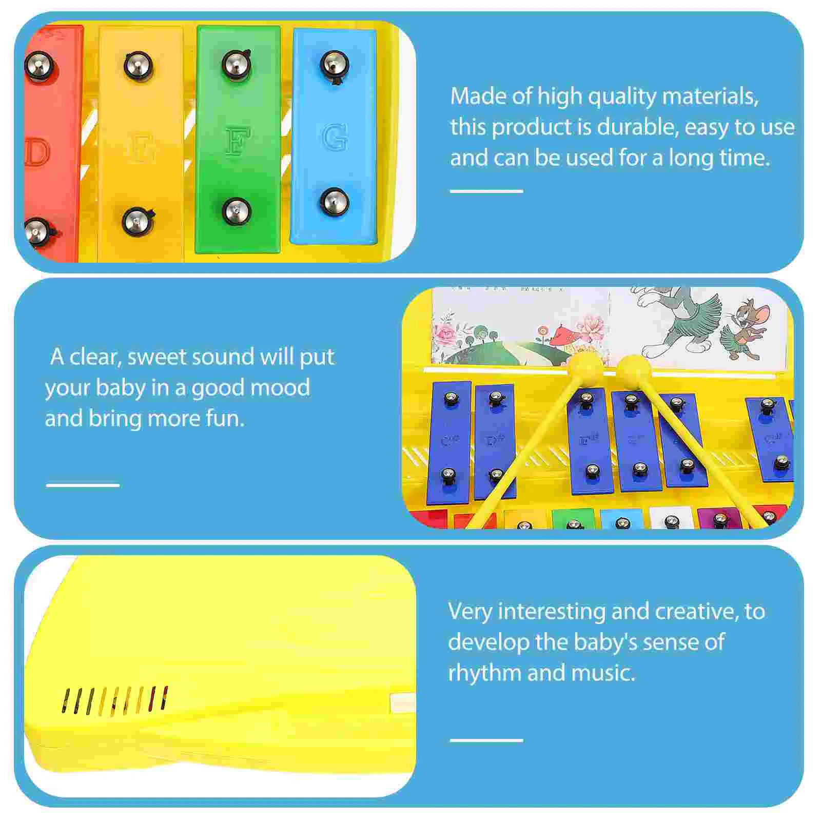 25-tone Piano Playing Bell Game Xilofono Colored Xylophone Metallophone Music Instrument Toddler Toys Musical Boxed