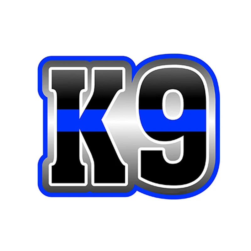 

N362# Car Sticker Thin Blue Line K9 Support Dog Waterproof Vinyl Decal Car Accessories Pegatinas Para Coche DIY Car Styling