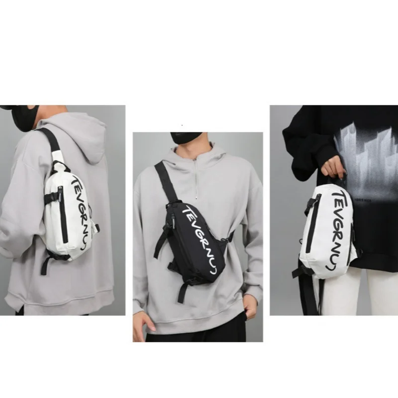 Brusttasche, trendige modische Damen-Umhängetasche, Sport, Freizeit, Herren, schräge Straddle-Tasche, Umhängetasche, Sportrucksäcke – Detail 7