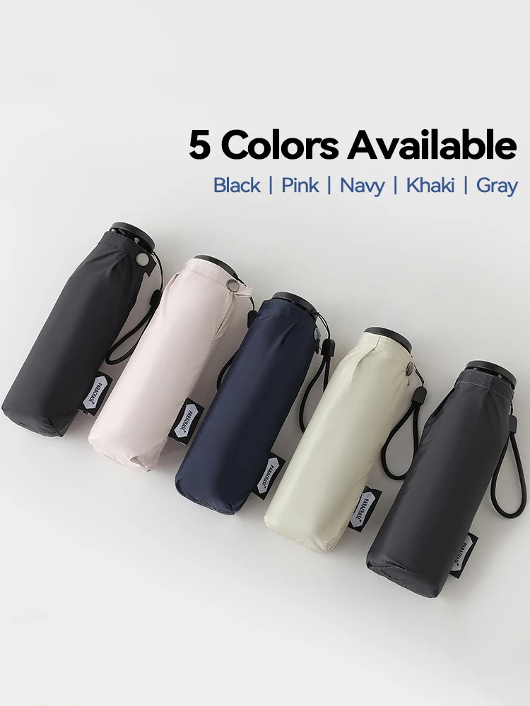 Parachase Pocket Mini Umbrella Woman UV Protection Girls Sun Umbrella Parasol 6 Ribs Carbon Fiber Compact Foldable