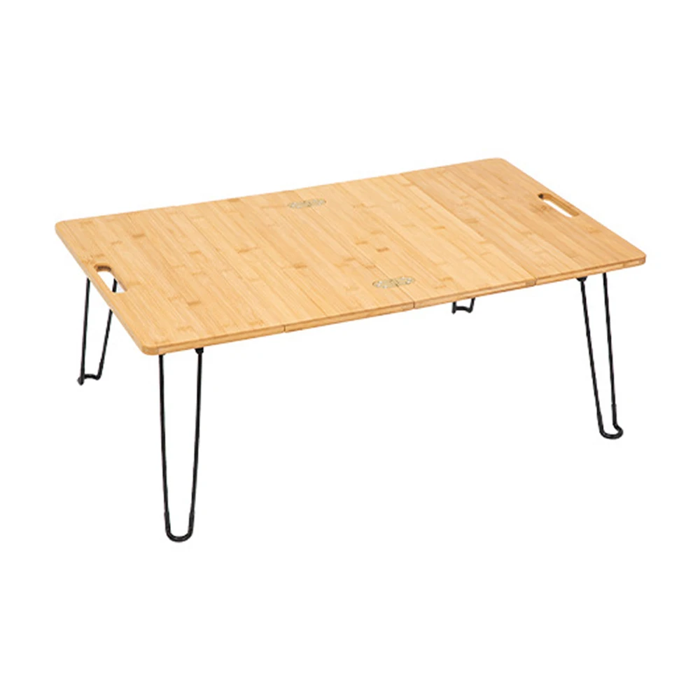 

Mini Folding Table Outdoor Bamboo Wood Table Camping Bamboo Board Table Portable Picnic BBQ Small Table Computer Table